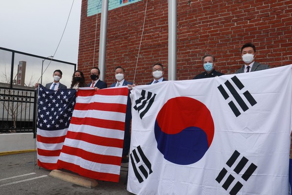 LA한인회, 미주한인의날 맞아 국기게양식 개최