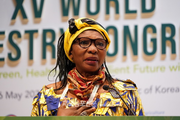 산림청은 5월 5일 산림청·세계식량농업기구(FAO)가 공동주최하는 제15차 세계산림총회에서 특별행사로 왕가리 마타이상(Wangari Maathai Award) 수여식을 개최했다. (사진 산림청)