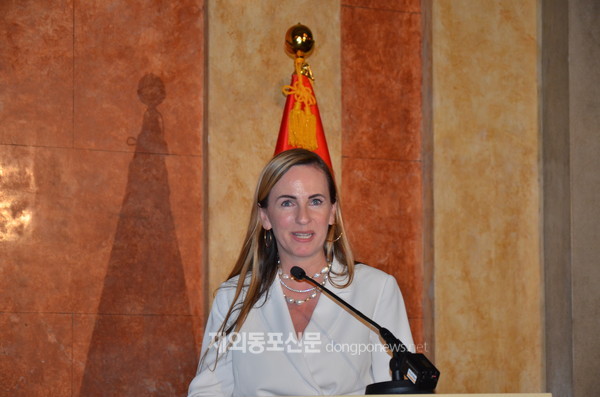 주오스트리아한국대사관은 지난 10월 2일 오후 6시 오스트리아 비엔나 위플링거가세 34 뵈젠잴레 리셉션 홀에서 한국의 날 축하회를 개최했다. (사진 김운하 해외편집위원)