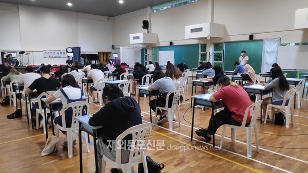 싱가포르한국국제학교는 7월 12일 ‘제70회 한국어능력시험(이하 TOPIK)’을 시행했다. (사진 싱가포르한국국제학교)