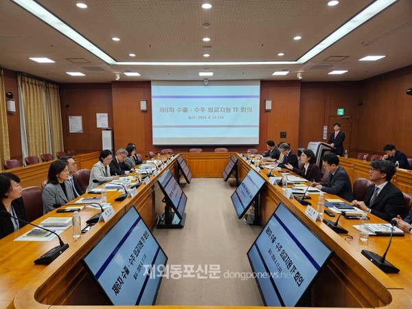 외교부는 4월 17일 강인선 제2차관 주재로 제6차 수출·수주 외교지원 TF 회의를 개최했다. (사진 외교부)